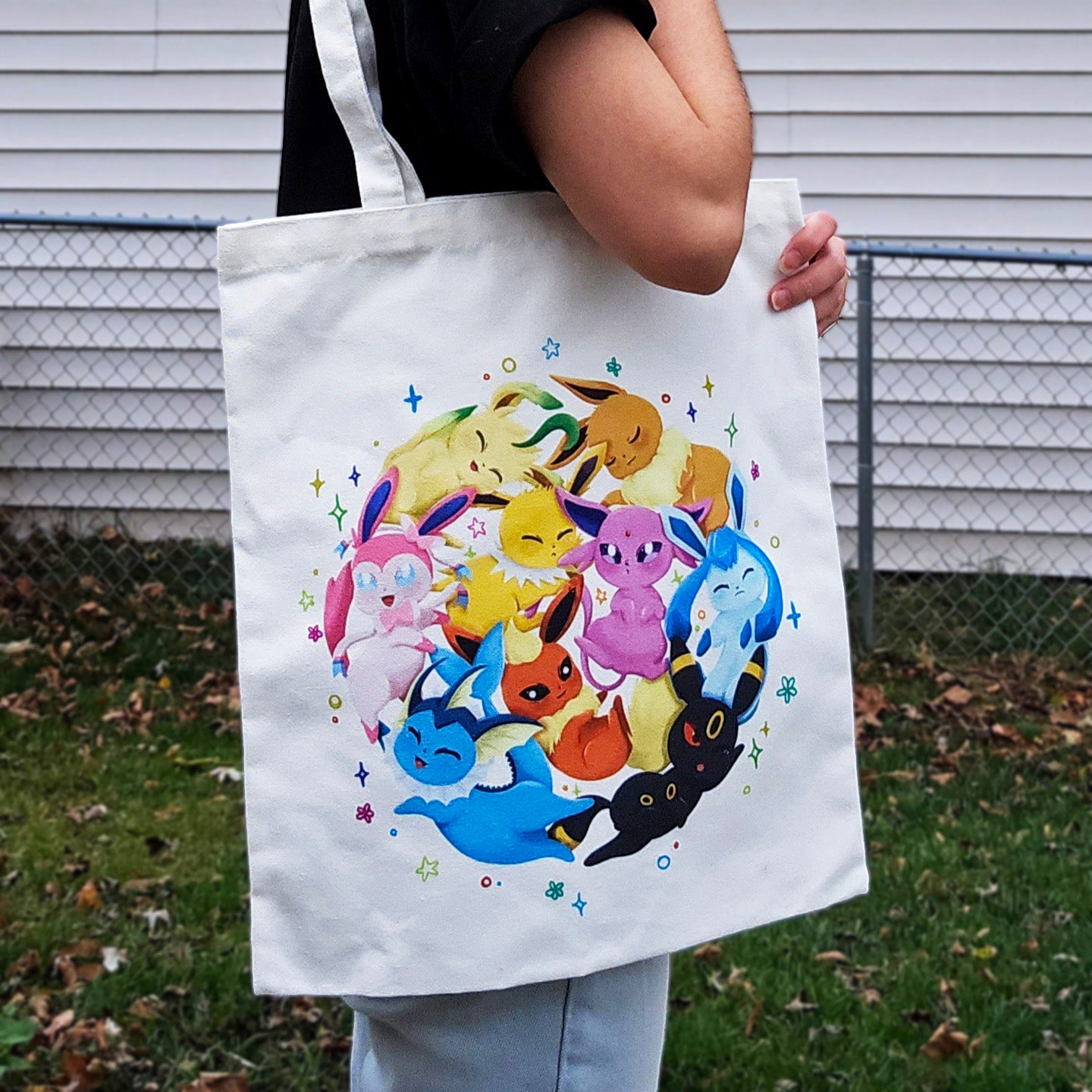 13" x 15" Canvas Tote Bags - Eeveelution