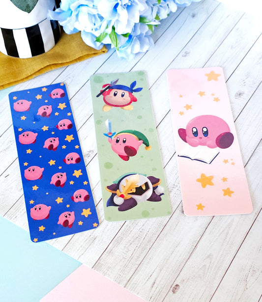 Cute Pink Blob / Kirboi Bookmarks