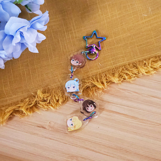 Silly Adventuring Party Connecting Acrylic Keychain