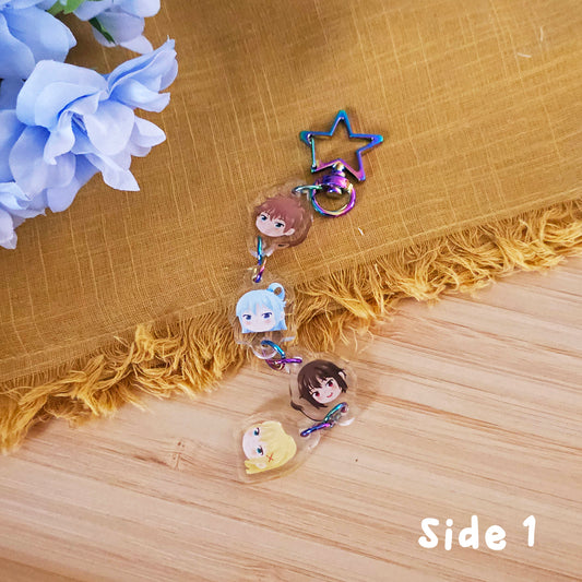 Silly Adventuring Party Connecting Acrylic Keychain