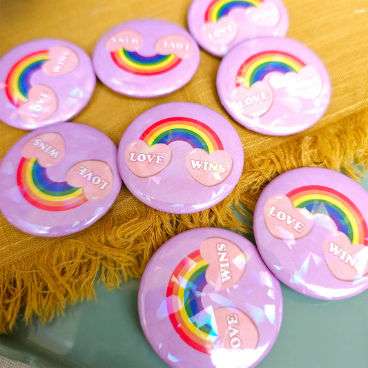 Love Wins Button Pin