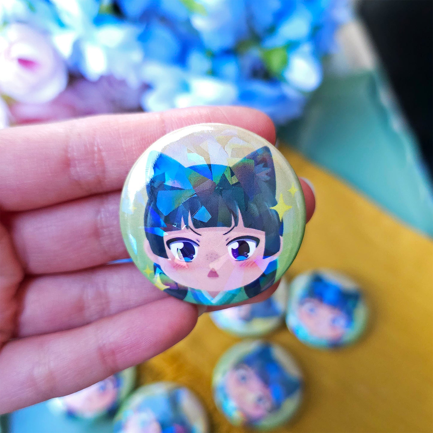 Cat Apothecary Button Pin