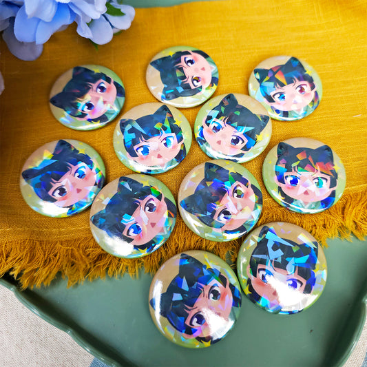 Cat Apothecary Button Pin