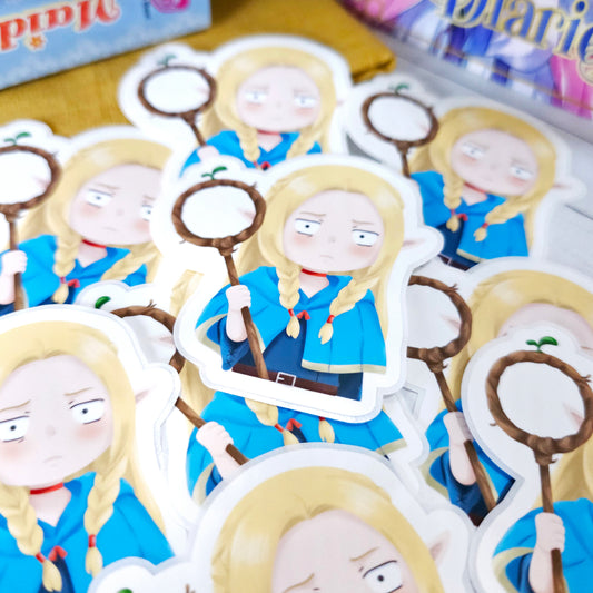 Confused Blonde Elf Sticker