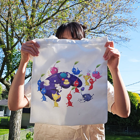 13" x 15" Canvas Tote Bags - Little Alien Helpers
