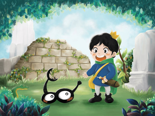 Little King and His Best Friend Art Print