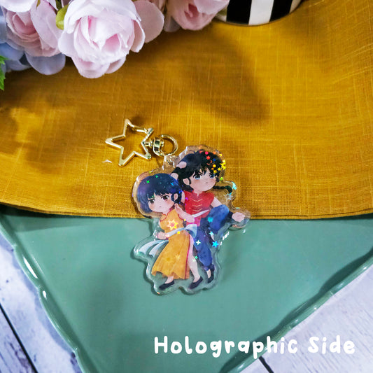 Pigtailed Girl x Hammer Girl Acrylic Keychain