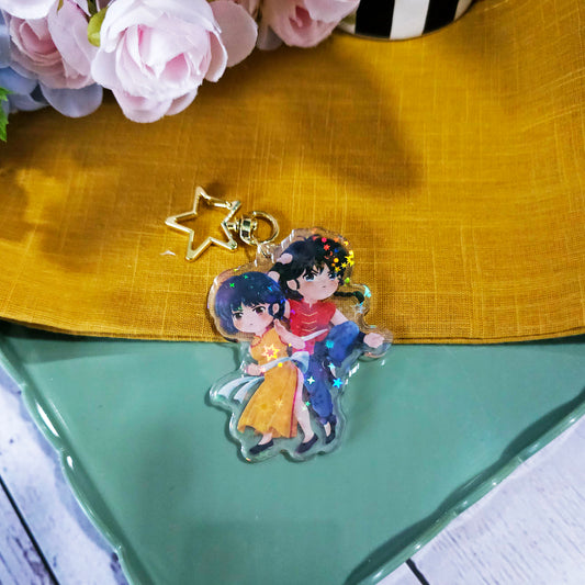 Pigtailed Girl x Hammer Girl Acrylic Keychain