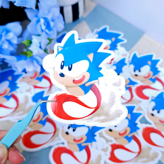 Super Fast Hedgehog Sticker