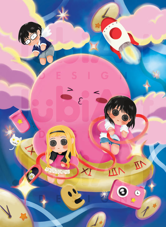 Pink Octopus Alien Art Print