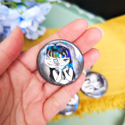 Deadly Beauty Button Pin