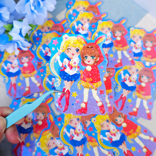 Usagi x Usagi Magical Girls Sticker