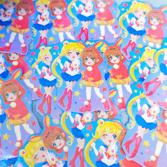 Usagi x Usagi Magical Girls Sticker