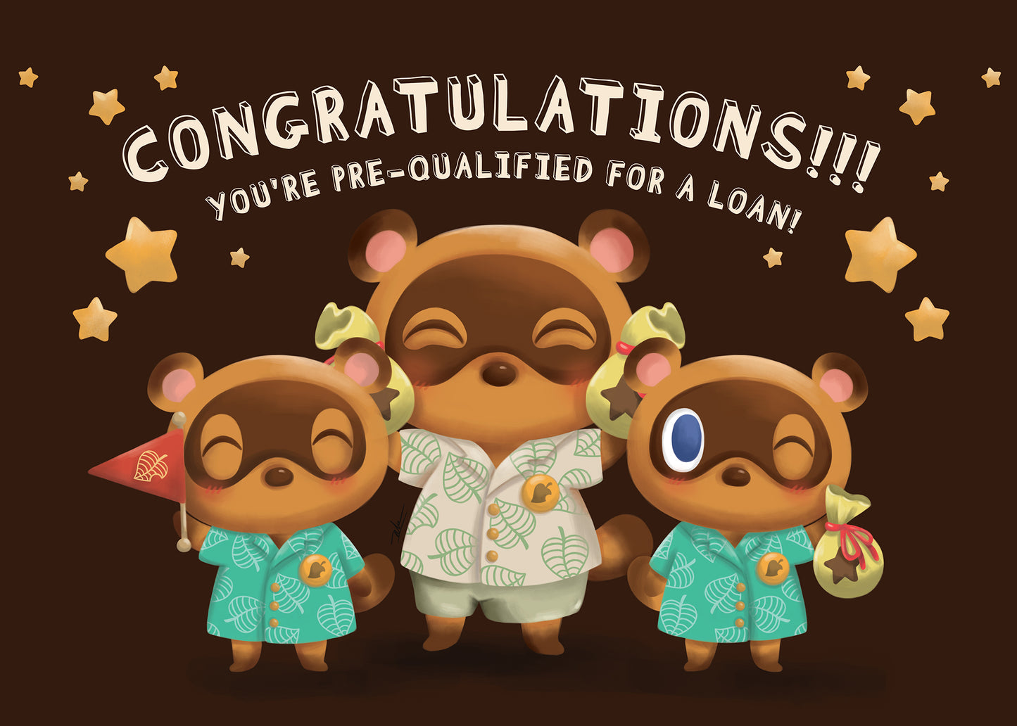 Capitalist Raccoons Nook Inc Art Print