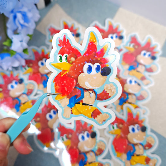 Bear & Bird Sticker
