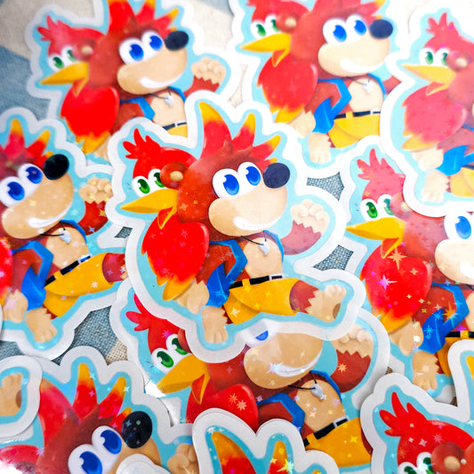 Bear & Bird Sticker