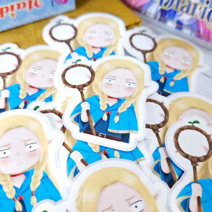 Confused Blonde Elf Sticker