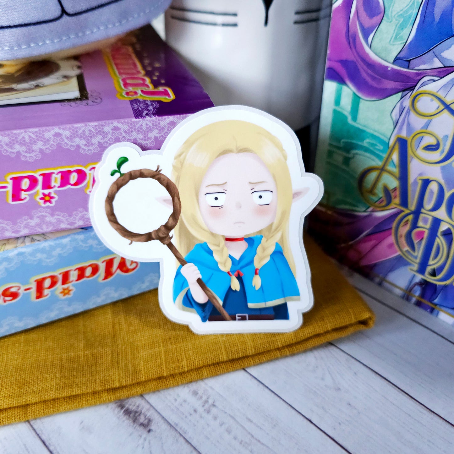 Confused Blonde Elf Sticker