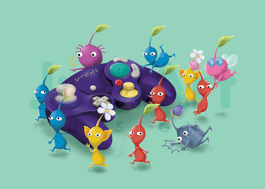 Little Alien Helpers Art Print