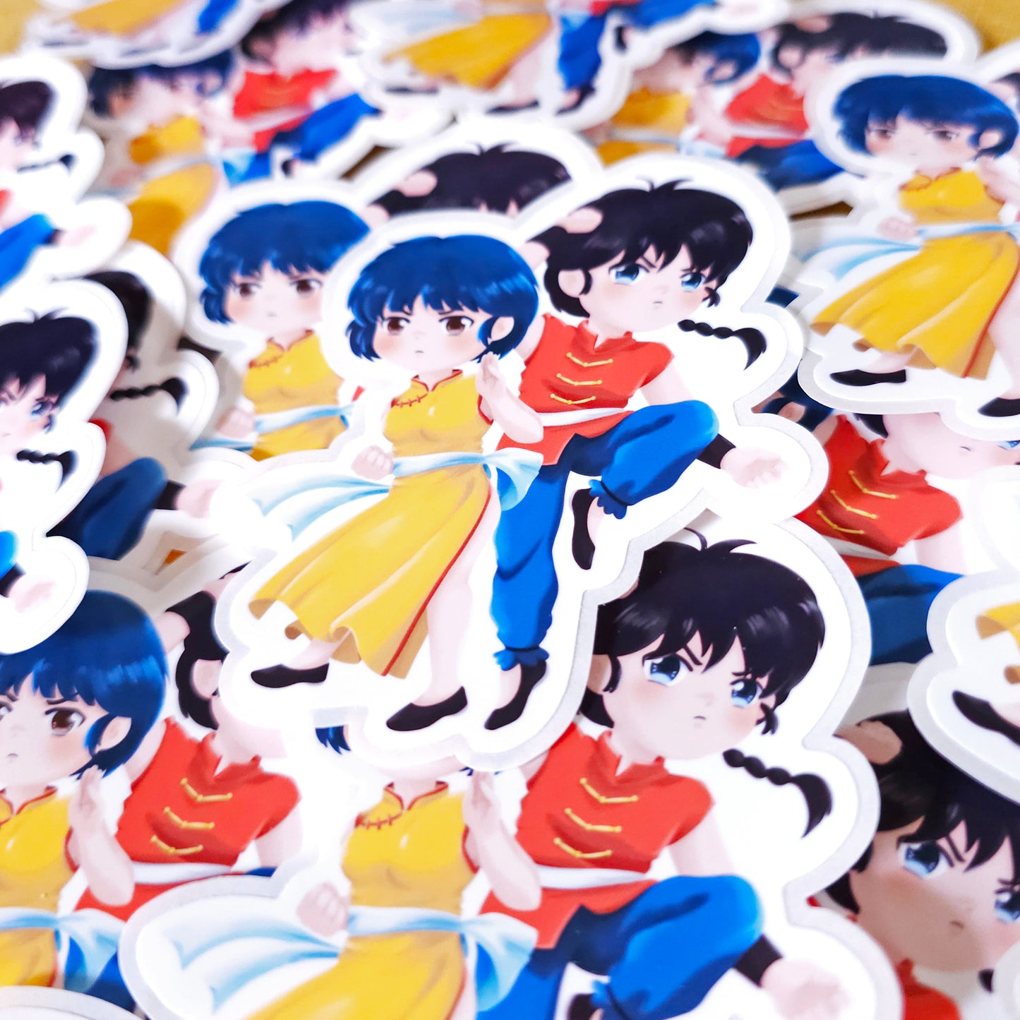 Pigtailed Boy x Hammer Girl Sticker