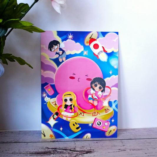 Pink Octopus Alien Art Print