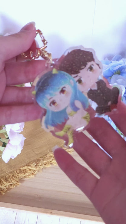 Alien Girl x Silly Boy Acrylic Keychain