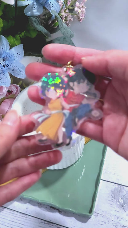 Pigtailed Girl x Hammer Girl Acrylic Keychain